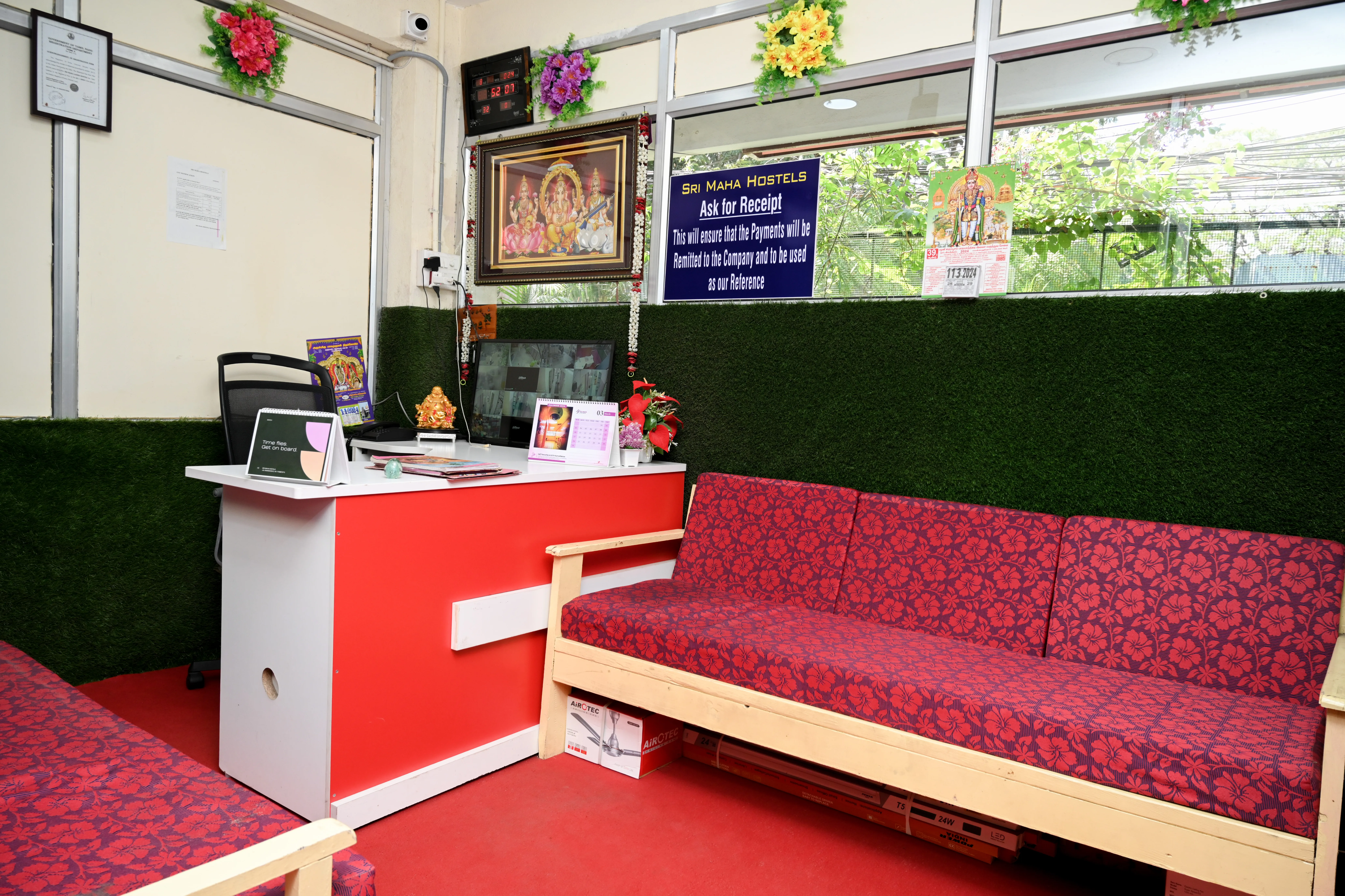 Interior details of Sri Maha Ladies Hostel